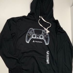 Men's Sony PlayStation Controller Hoodie in Black Sizes Sm, Lg and X-Large New
